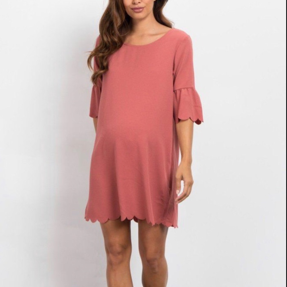 PinkBlush Maternity Scallop Dress